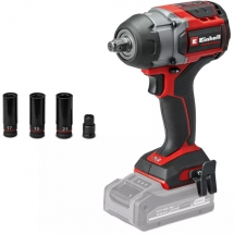 Einhell - TP-CW 18/750-C Li BL PXC - Masina de insurubat cu impact fara acumulatori si incarcator, Li-Ion, 18 V, - Ah, patrat 1/2 inch, 750 Nm, -, accesorii