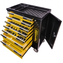 Topmaster  455550 - Dulap pentru scule,  800x480x870 mm, 7  compartimente, scule incluse, banc de lucru