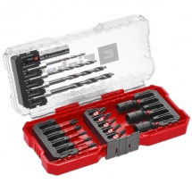 Einhell  S-CASE Box - Set accesorii insurubare si burghie metal, 18 bucati