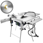 Festool  TKS 80 EBS- SET - Fierastrau circular de masa, 2200 W, 254x30 mm, picioare sustinere cadru, accesorii + Panza fierastrau 