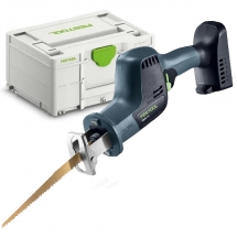 Festool - ERSC 18 EB-Basic - Fierastrau sabie fara acumulatori si incarcator, Li-Ion, 18 V, - Ah, 25.4 mm, valiza speciala