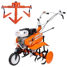 Ruris  DAC 6000 K + TS 103 - Motosapa, General Engine, 7 CP, 560-830 mm, 3 viteze (2 inainte + 1 inapoi), benzina fara plumb + Pra