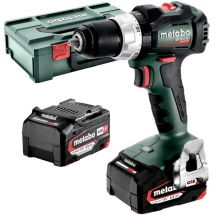 Metabo  SB 18 LT BL - Masina de gaurit si insurubat cu percutie cu 2 acumulatori, Li-Ion, 18 V, 4 Ah, 75 Nm, motor fara perii, led