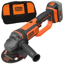 Black & decker  BCG720M1 - Polizor unghiular cu 1 acumulator, Li-Ion, 18 V, 4 Ah, 125 mm, geanta textila