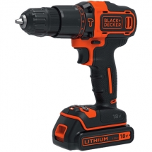 Black & decker - BDCHD18 - Masina de gaurit si insurubat cu percutie cu 1 acumulator, Li-Ion, 18 V, 1.5 Ah, 40 Nm, led iluminare