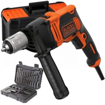 Black & decker - BEH850KA32 - Masina de gaurit cu percutie, 850 W, mandrina rapida, 13 mm, valiza plastic, accesorii
