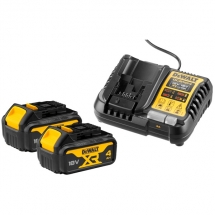 Dewalt - DCB1104M2 - Set 2 acumulatori si incarcator, Li-Ion, 18 V, 4 Ah, incarcare rapida