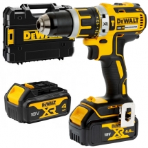 Dewalt  DCD709M2T - Masina de gaurit si insurubat cu percutie cu 2 acumulatori, Li-Ion, 18 V, 4 Ah, 65 Nm, motor fara perii, led i