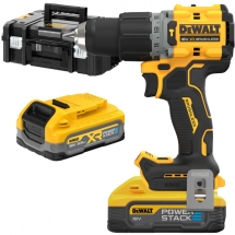 Dewalt - DCD805S2T - Masina de gaurit si insurubat cu percutie cu 2 acumulatori, Li-Ion, 18 V, 3.5 Ah, 90 Nm, motor fara perii, led iluminare, valiza speciala