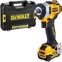 DeWalt  DCF901P1 - Masina de insurubat cu impact cu 1 acumulator, Li-Ion, 12 V, 5 Ah, patrat 1/2 inch, 340 Nm, -, valiza speciala