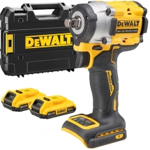 Dewalt - DCF921D2T - Masina de insurubat cu impact cu 2 acumulatori, Li-Ion, 18 V, 2 Ah, patrat 1/2 inch, 610 Nm, -, valiza speciala