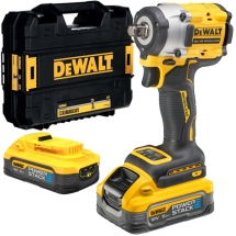 Dewalt - DCF921H2T - Masina de insurubat cu impact cu 2 acumulatori, Li-Ion, 18 V, 5 Ah, patrat 1/2 inch, 610 Nm, -, valiza speciala