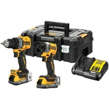 DeWalt - DCD800N + DCF850N - Masina de gaurit si insurubat cu percutie, 90 Nm + Masina de insurubat cu impact, 205 Nm + Set 2 acumulatori si incarcator, Li-Ion, 18 V, 1.7 Ah + valiza speciala