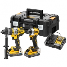 DeWalt  DCD999N + DCF850N - Masina de gaurit si insurubat cu percutie, 67 Nm + Masina de insurubat cu impact, 205 Nm + Set 2 acumu