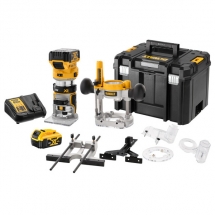 Dewalt - DCW604P2 - Masina de frezat cu 2 acumulatori, Li-Ion, 18 V, - Ah, 8 mm, valiza speciala