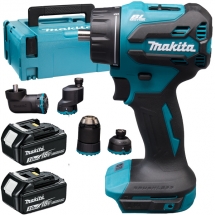 Makita - DDF491RFJ - Masina de gaurit si insurubat cu 2 acumulatori si incarcator, Li-Ion, 18 V, 3 Ah, 65 Nm, valiza speciala, accesorii