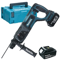 Makita  DHR241RFJ - Rotopercutor SDS-Plus cu 2 acumulatori, Li-Ion, 18 V, 3 Ah, 2 J, valiza speciala