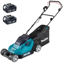 Makita  DLM382CM2 - Masina de tuns iarba cu 2 acumulatori, Li-Ion, 18 V, 4 Ah, 38 cm, 40 l