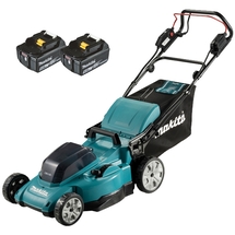Makita  DLM481CT2 - Masina de tuns iarba cu 2 acumulatori, Li-Ion, 18 V, 5 Ah, 48 cm, 62 l