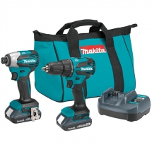 Makita  DHP490Z + DTD158Z - Masina de gaurit si insurubat cu percutie, 65 Nm + Masina de insurubat cu impact, 170 Nm, M5-M16 + Set