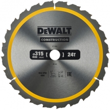 Dewalt - DT1961 - Panza fierastrau circular, lemn cu cuie, 315x30x3.2 mm, 24 dinti