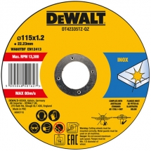 DeWalt - DT42335TZ - Set discuri taiere inox,  115x22.2x1.2 mm, 10 buc