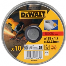 DeWalt - DT42340TZ - Set discuri taiere inox,  125x22.2x1.2 mm, 10 buc
