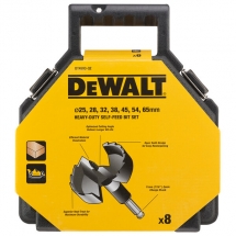 Dewalt  DT4593 - Set burghie freza, 25-65  mm, tija cilindrica, 8 bucati