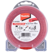Makita  E-01828 - Fir de taiere, 2.7 mm, 15 m, forma trifoi cu patru foi