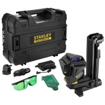 Stanley  FMHT1-77356 - Nivela laser cu linii, 35 m, +/-0.3 mm/m, 3 linii laser, fascicul verde, proiectie 360 grade, suport perete