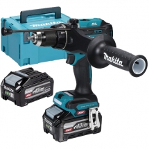 Makita  HP003GU201 XGT - Masina de gaurit si insurubat cu percutie cu 2 acumulatori, Li-Ion, 40 V, 4 Ah, 180 Nm, motor fara perii,