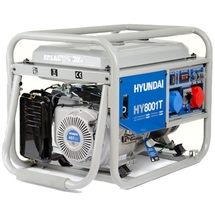 Hyundai  HY8001T - Generator de uz general, 7 kW, Hyundai, IC457, 16 CP, 25  l, pornire mecanica, benzina fara plumb, senzor lipsa