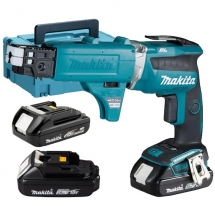 Makita - DFS452AJX2 + BL1815N - Masina de insurubat cu 2 acumulatori si incarcator, Li-Ion, 18 V, 2 Ah, - Nm, valiza speciala + Acumulator, Li-Ion, 18 V, 1.5 Ah