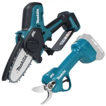 Makita - DUC101Z + DUP181Z - Drujba, 10 cm, 8 m/s + Foarfeca de gradina pentru crengi, 30 mm, fara acumulatori si incarcator, Li-Ion, 18 V, - Ah