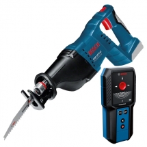 Pachet Bosch  Scule Constructii - Fierastrau sabie, 18 V, - Ah, 28 mm + Detector de metale, 100 mm