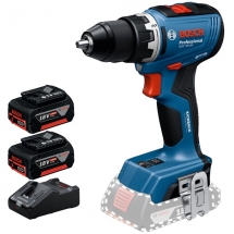 Pachet Bosch  GSR 18V-65 + 2x GBA + GAL 18V-160 - Masina de gaurit si insurubat, 63 Nm + Set 2 acumulatori si incarcator, Li-Ion, 