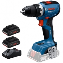 Pachet Bosch  GSR 18V-65 + 2x ProCORE + GAL 18V-160 - Masina de gaurit si insurubat, 63 Nm + Set 2 acumulatori si incarcator, Li-I