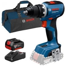 Pachet Bosch - GSR 18V-65 + GBA + GAL 18V-40 + 1619BZ0100 - Masina de gaurit si insurubat, 63 Nm + Set 1 acumulator si incarcator, Li-Ion, 18 V, 3 Ah + Geanta textila