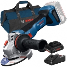 Pachet Bosch - GWS 18V-11 + ProCORE + GAL 18V-40 + 1619BZ0100 - Polizor unghiular, 125 mm + Set 1 acumulator si incarcator, Li-Ion, 18 V, 4 Ah + Geanta textila