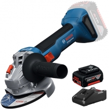 Pachet Bosch - GWS 18V-8 + GBA + GAL 18V-40 - Polizor unghiular, 125 mm + Set 1 acumulator si incarcator, Li-Ion, 18 V, 5 Ah