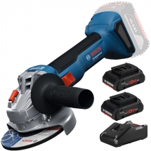 Pachet Bosch - GWS 18V-8 + 2x ProCORE + GAL 18V-40 - Polizor unghiular, 125 mm + Set 2 acumulatori si incarcator, Li-Ion, 18 V, 4 Ah