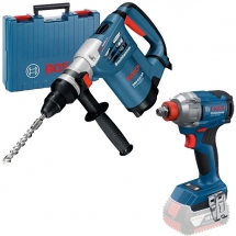 Pachet Bosch  GBH 4-32 DFR + GDX 18V-285 - Rotopercutor SDS-Plus, 900 W, 4.2 J, mandrina interschimbabila, valiza plastic + Masina
