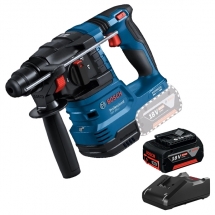 Pachet Bosch  GBH 18V-22 + GBA + GAL 18V-40 - Rotopercutor SDS-Plus, 1.9 J + Set 1 acumulator si incarcator, Li-Ion, 18 V, 5 Ah