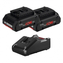 Pachet Bosch - 2x ProCORE + GAL 18V-40 - Set 2 acumulatori si incarcator, Li-Ion, 18 V, 4 Ah