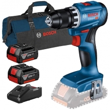 Pachet Bosch - GSR 18V-45 + 2x GBA + GAL 18V-40 + 1619BZ0100 - Masina de gaurit si insurubat, 45 Nm + Set 2 acumulatori si incarcator, Li-Ion, 18 V, 3 Ah + Geanta textila