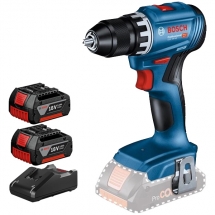 Pachet Bosch - GSR 18V-45 + 2x GBA + GAL 18V-40 - Masina de gaurit si insurubat, 45 Nm + Set 2 acumulatori si incarcator, Li-Ion, 18 V, 3 Ah