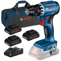 Pachet Bosch - GSR 18V-45 + 3x ProCORE + GAL 18V-40 + 1619BZ0100 - Masina de gaurit si insurubat, 45 Nm + Set 3 acumulatori si incarcator, Li-Ion, 18 V, 4 Ah + Geanta textila