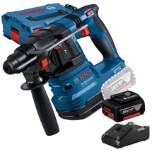 Pachet Bosch - GBH 18V-22 + GBA + GAL 18V-40 - Rotopercutor SDS-Plus, 1.9 J, valiza speciala + Set 1 acumulator si incarcator, Li-Ion, 18 V, 5 Ah
