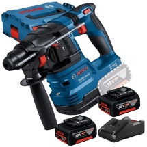 Pachet Bosch - GBH 18V-22 + 2x GBA + GAL 18V-40 - Rotopercutor SDS-Plus, 1.9 J, valiza speciala + Set 2 acumulatori si incarcator, Li-Ion, 18 V, 5 Ah