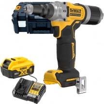 Pachet DeWalt - DCF414NT + DCB184 XR + DCB1104 - Masina pentru nituri, 20000 N + Set 1 acumulator si incarcator, Li-Ion, 18 V, 5 Ah